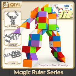 [QIYI 24-72 Segments Magic Ruler]  3D Puzzle Toys Transformable Cube Kid Education Cubo Magico Snake Speed Cubes Toys