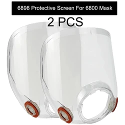 2pcs 6898 Protective Screen 6800 Gas Gask Dedicated Replace Face Screen High Definition Shockproof Scratch Resistance Mirror