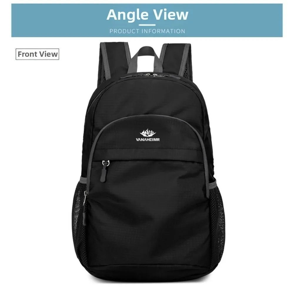 20 ~ 35L حقيبة ظهر قابلة للتعبئة قابلة للطي خفيفة الوزن في الهواء الطلق قابلة للطي حقيبة يدوية خفيفة الوزن مقاومة للماء حقيبة نهارية للسفر للرجال والنساء #2