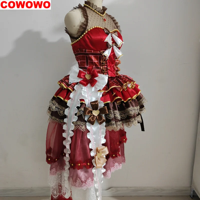 COWOWO Anime Lovelive Aqours Valentine's Day Awakening Riko Kanan Game Suit Gorgeous Dress Cosplay Costume Halloween Outfit