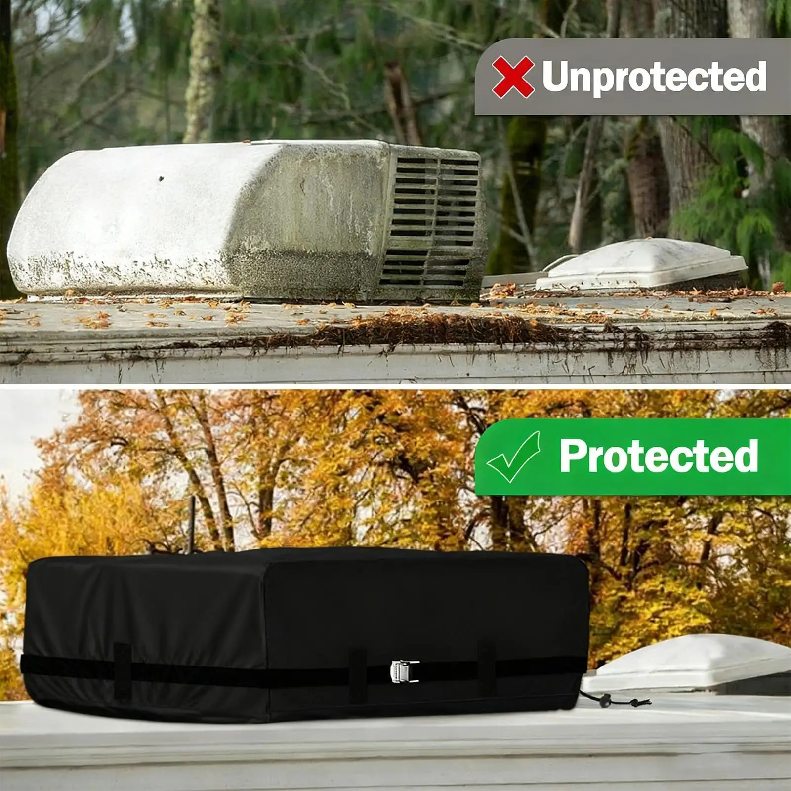 RV Airconditioner Cover Winddicht Stofdicht Camper Accessoires RV Dak AC Bescherming Voor Buiten Voor Outdoor Reizen Road