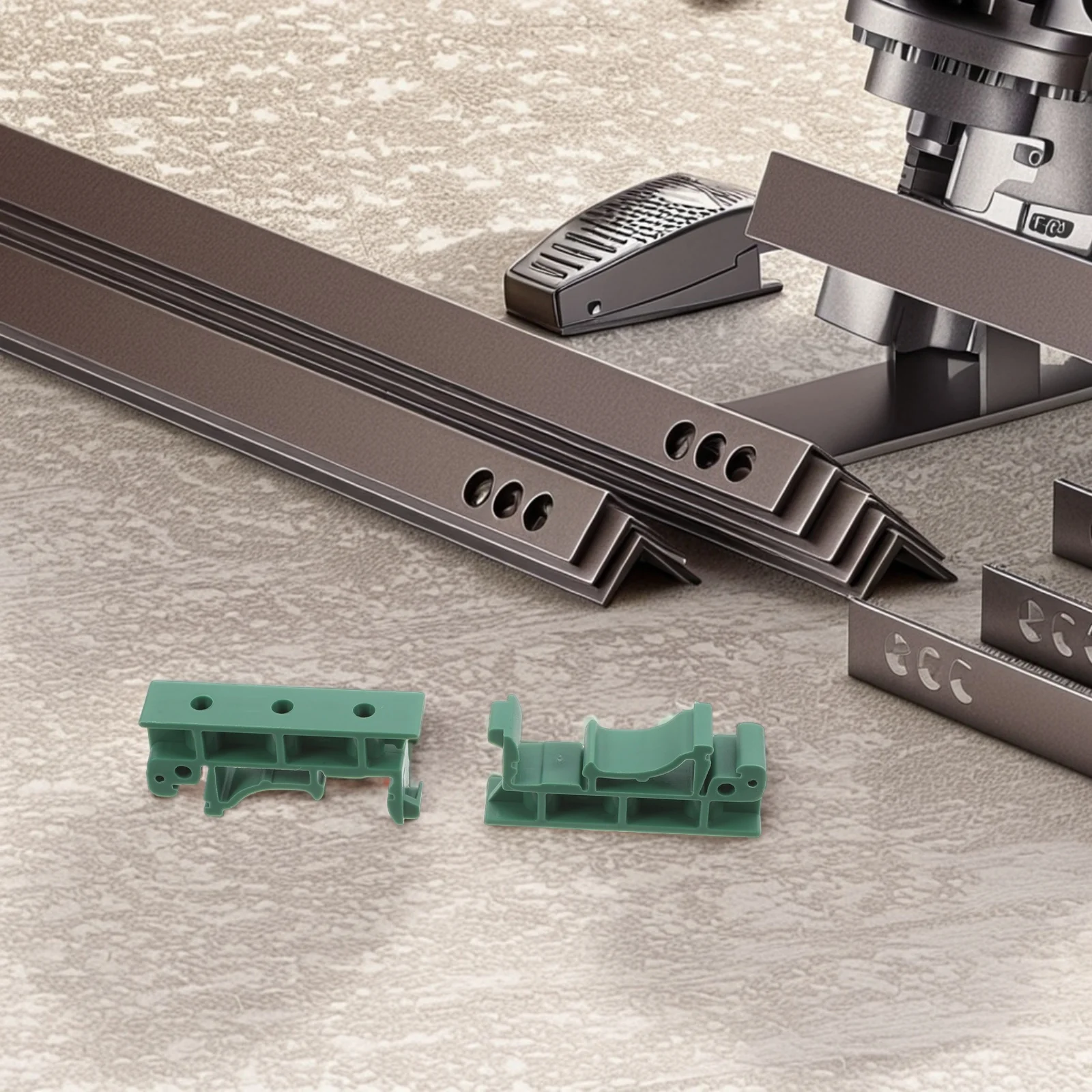 

20pcs Rail Guide Mounting Bracket Plastic Din Rail Carrier Clips For Household Furniture Industrial Use Durable Fasteners