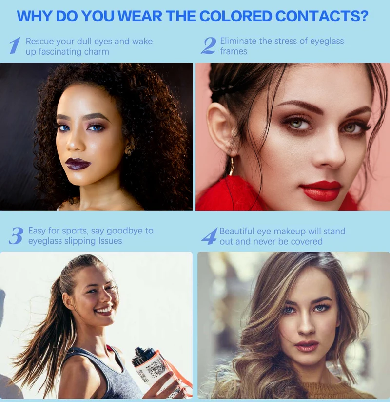 EYESHARE 1 Paar Halloween-Cosplay-Kontaktlinsen, rote Anime-Linsen, weiße Kontaktlinsen, schwarze Linsen, verrückte Augenlinsen, für die jährliche Anwendung – Detail 32