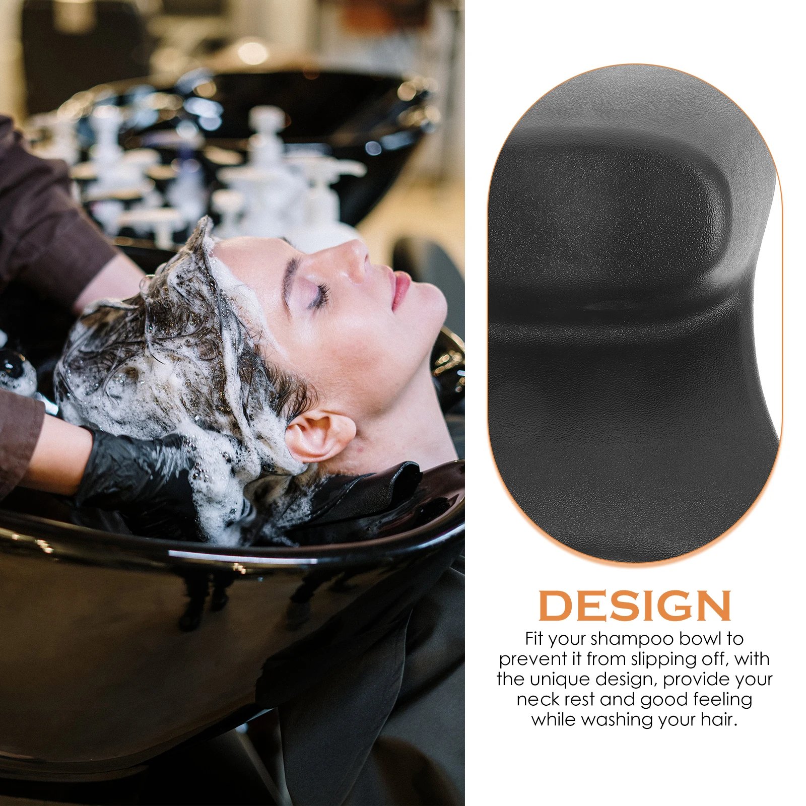 

Shampoo Pillow Reusable Salon Neck Rest Hair Wash Cushion Black Waterproof Durable PVC Shampoo Bowl Support Supplies Bath