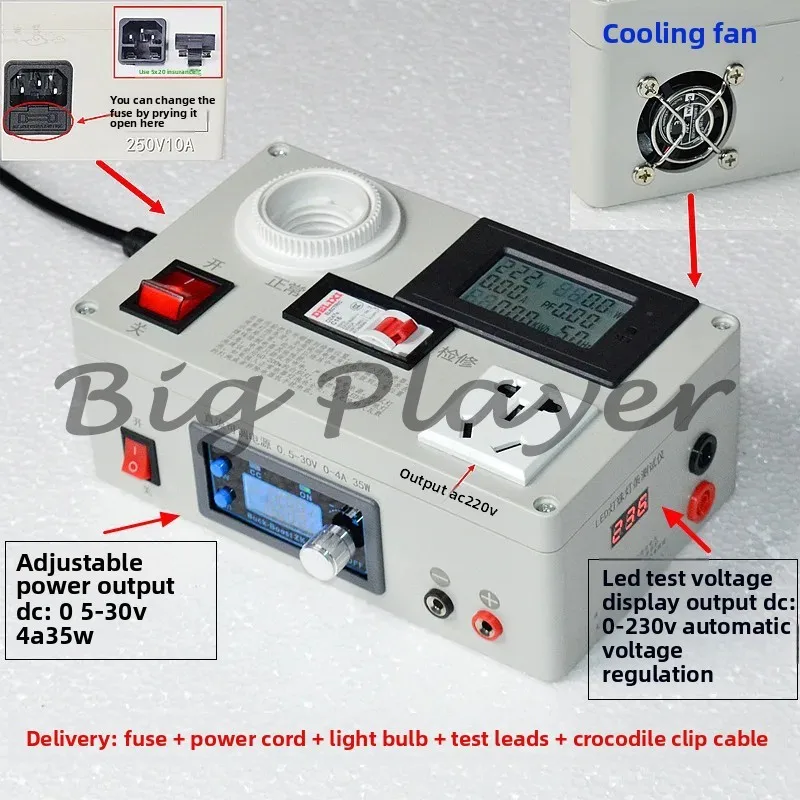 

Television Appliance Maintenance Lamp Six in One Socket Switch Power Maintenance Protector Voltage Current Non - Multimeter