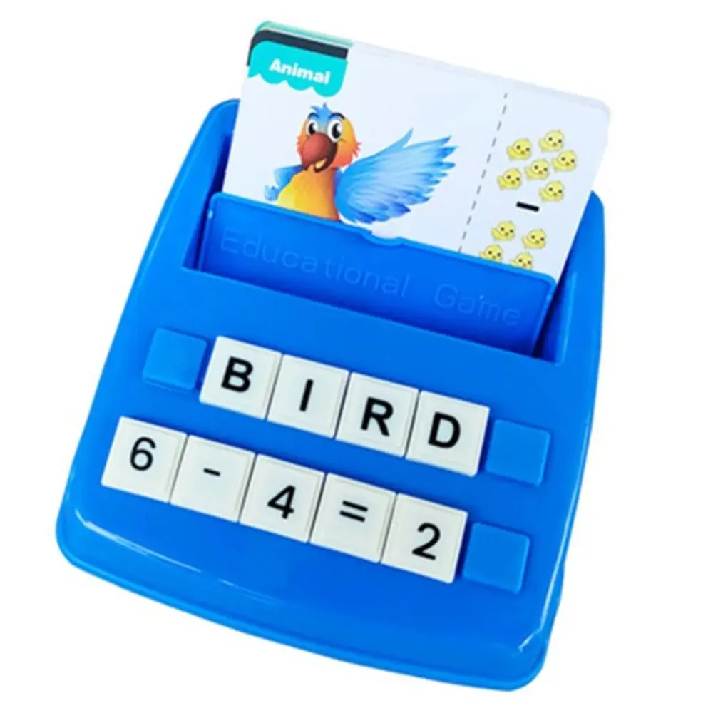 Juguetes de matemáticas Montessori, juego de palabras de ortografía 2 en 1, juegos de cartas aritméticas a juego, juguete de animales, juego a juego de letras bonitas para niños