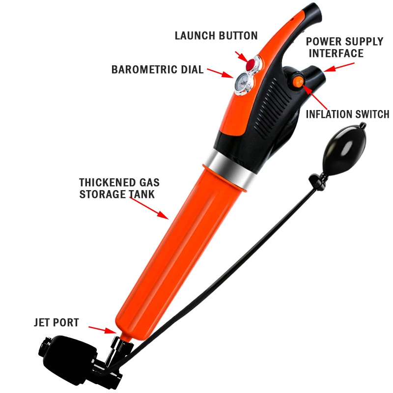 Powerful Pipe Plunger Electric Directly Plugged in High-pressure Pneumatic Dredge Equipment Save Time