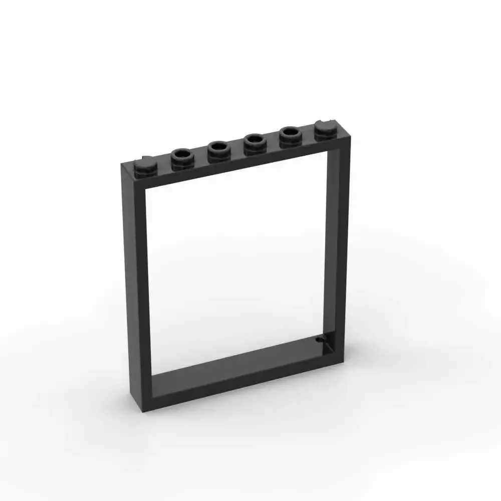 MOC 10PCS Part Bricks 42205 Window 1x6x6 Building Block Set Flat Front Door Frame Accessories Puzzle DIY Toys Kid Birthday Gifts