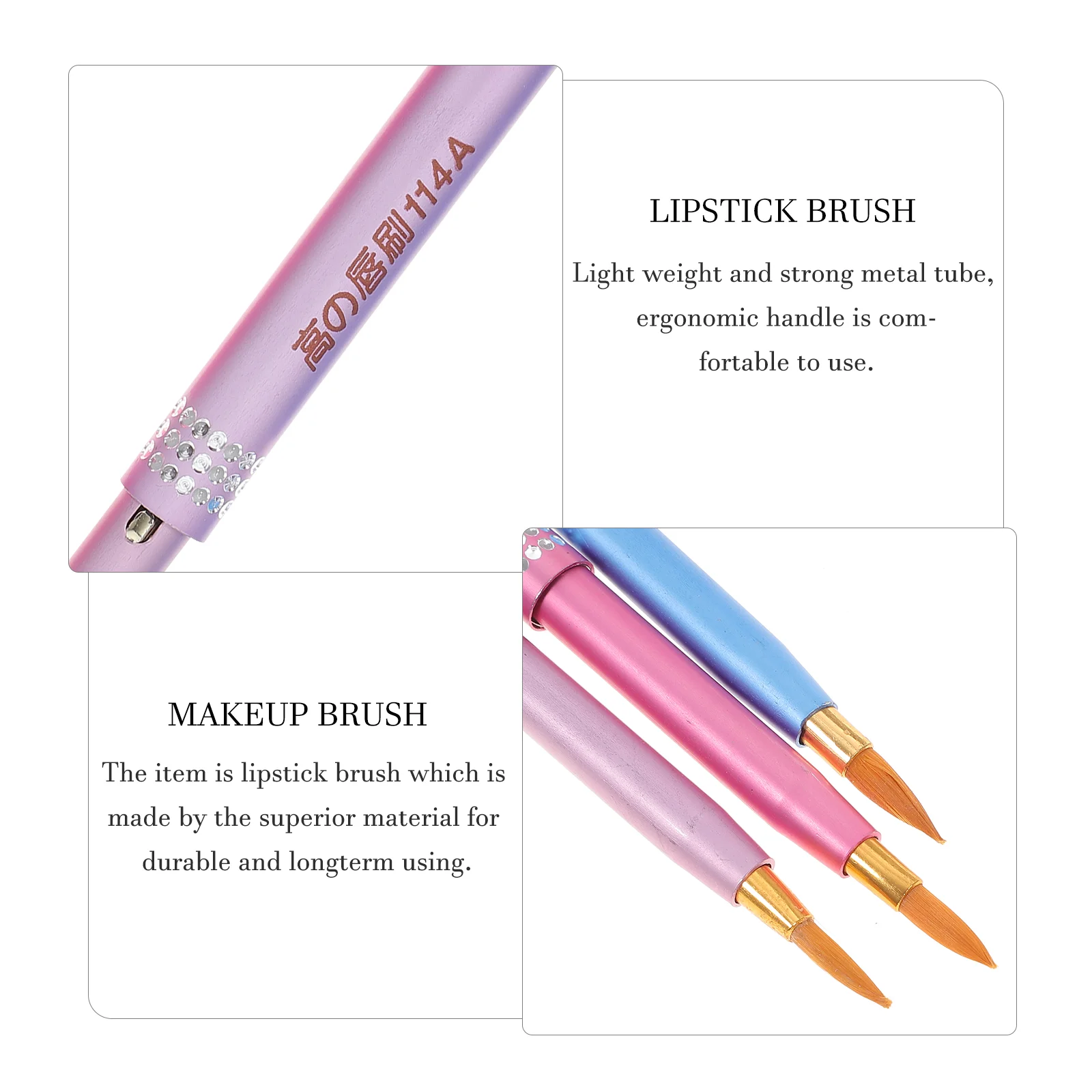 6-delige intrekbare liplinerborstelapplicators make-uptoolkit telescopische lippenstift