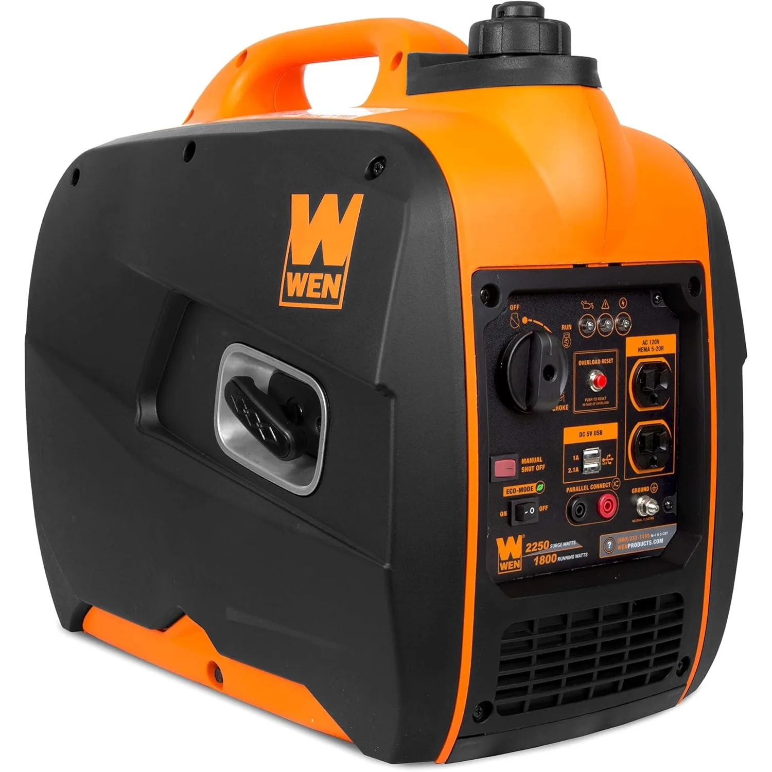 56225i 2250-Watt Gas Powered Portable Inverter Generator with Fuel Shut-Off, CARB Compliant , Black