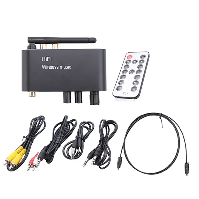 EVENTS DAY Digital-To-Analog Converter Bluetooth 5.1 Receiver DAC Optical/Coaxial To AUX 3.5 Mm Audio Output With Volume Control
