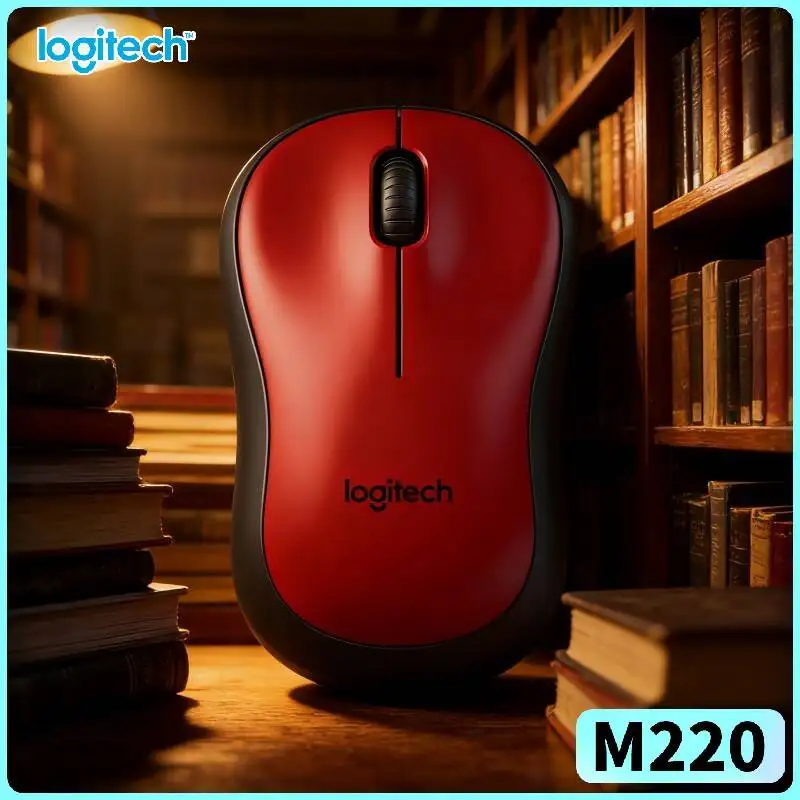 Logitech M220 Wireless Silent Mouse 1000 DPI Optical Tracking 10m Range 2.4GHz 18-Month Battery Accessory