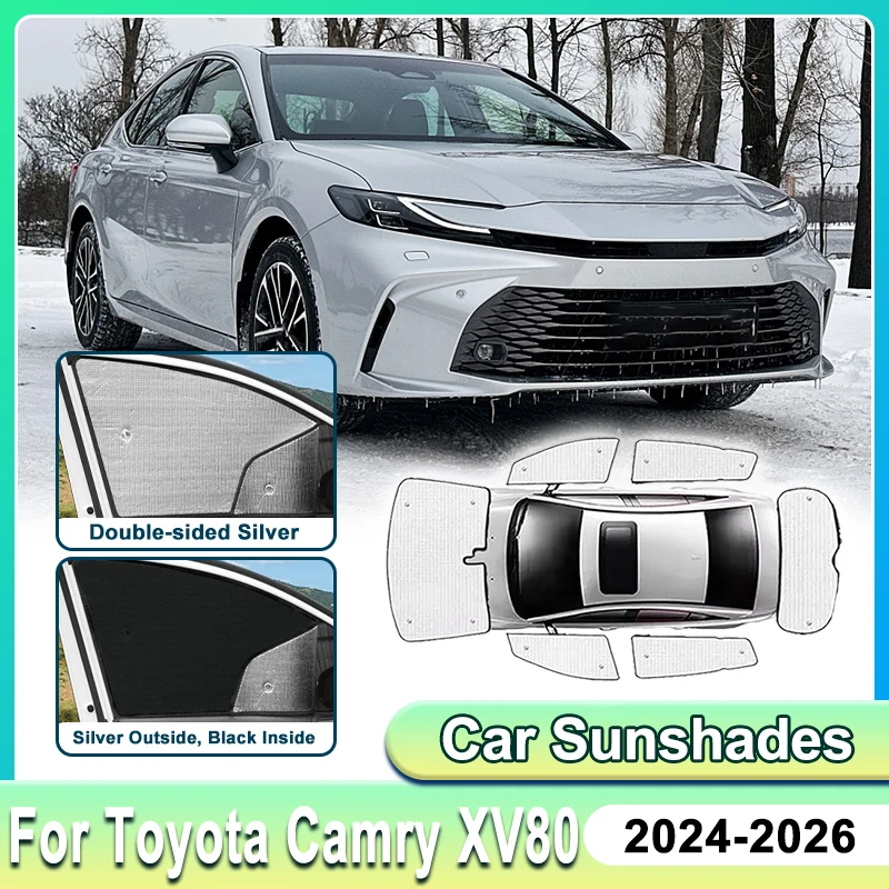 

For Toyota Camry XV80 2025 2024 2026 Car Reflective Sun Shades UV Protection Front Windshield Sun Visors Covers Auto Accessories