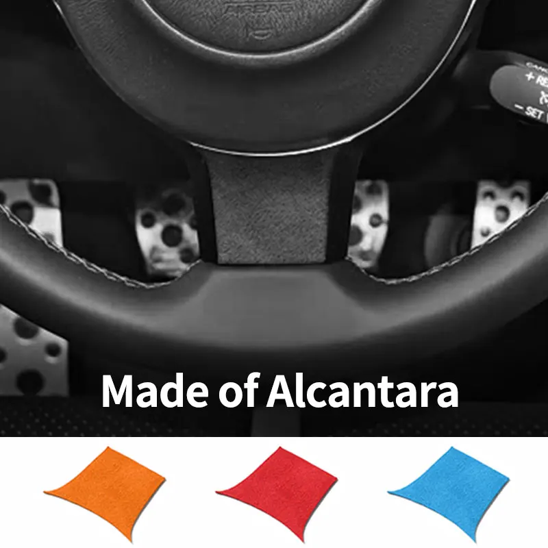 

For Subaru BRZ 2021-2025 Made of Alcantara Car Steering Wheel Trim Frame Sticker Anti Scratch Auto Interior Tuning Accessories