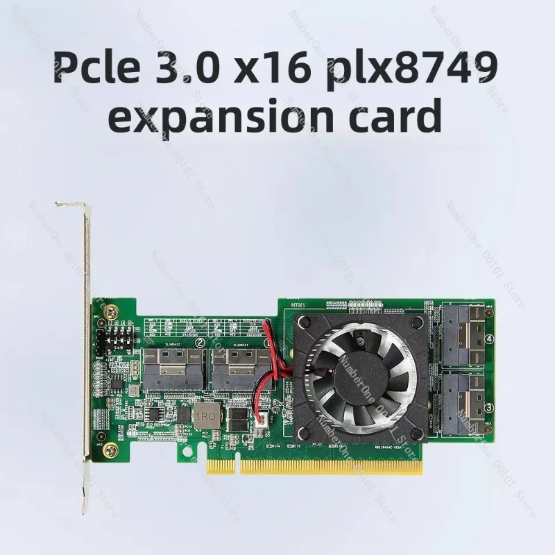 PCIe expansion card PLX8749 free main board split integrated compatible module graphics card M.2NvmeSSDU.2 expansion