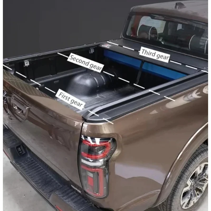 High Quality Aluminum Manual Retractle Roller Shutter Tonneau Cover For Ranger T Maverick