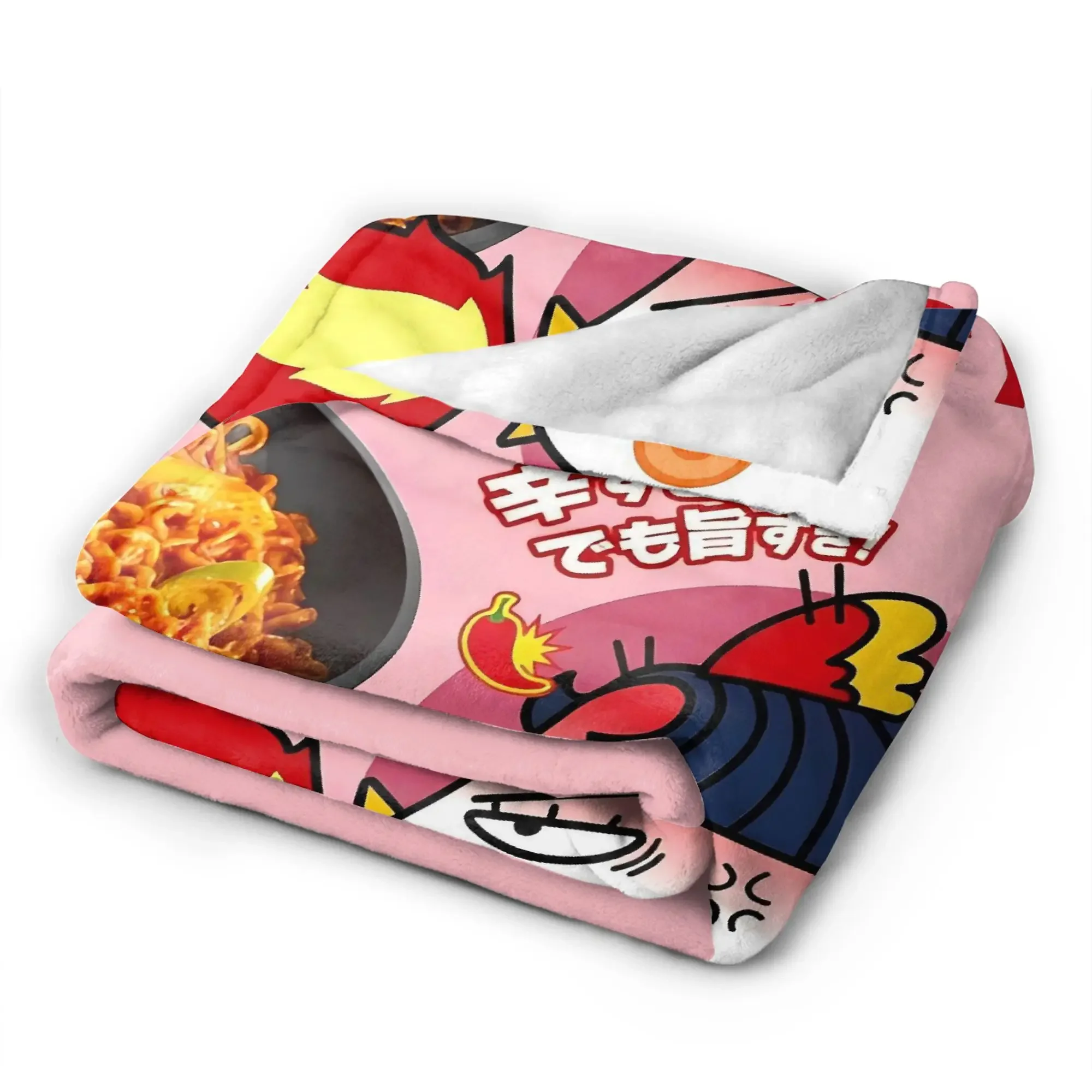 Spicy Chicken Noodles Hot Buldak Blanket Travel Office Flannel Bedding Throws For Living Room Soft Warm Design Quality Bedspread view 5