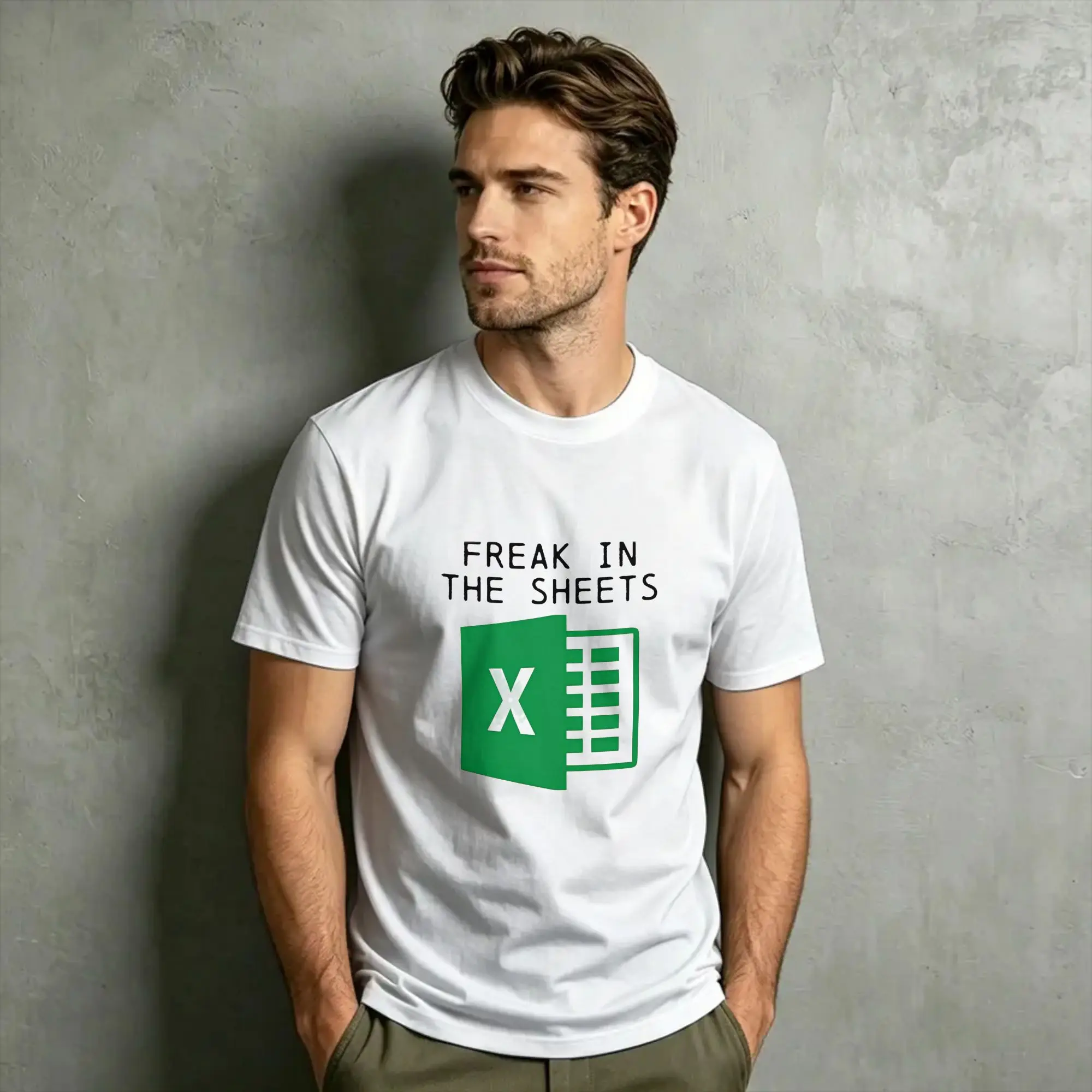 T-shirt surdimensionné Summer Freak in The Sheets, Accountant Funny Spreadsheet Excel Fashion T-shirts 100 Cotton Top Tees