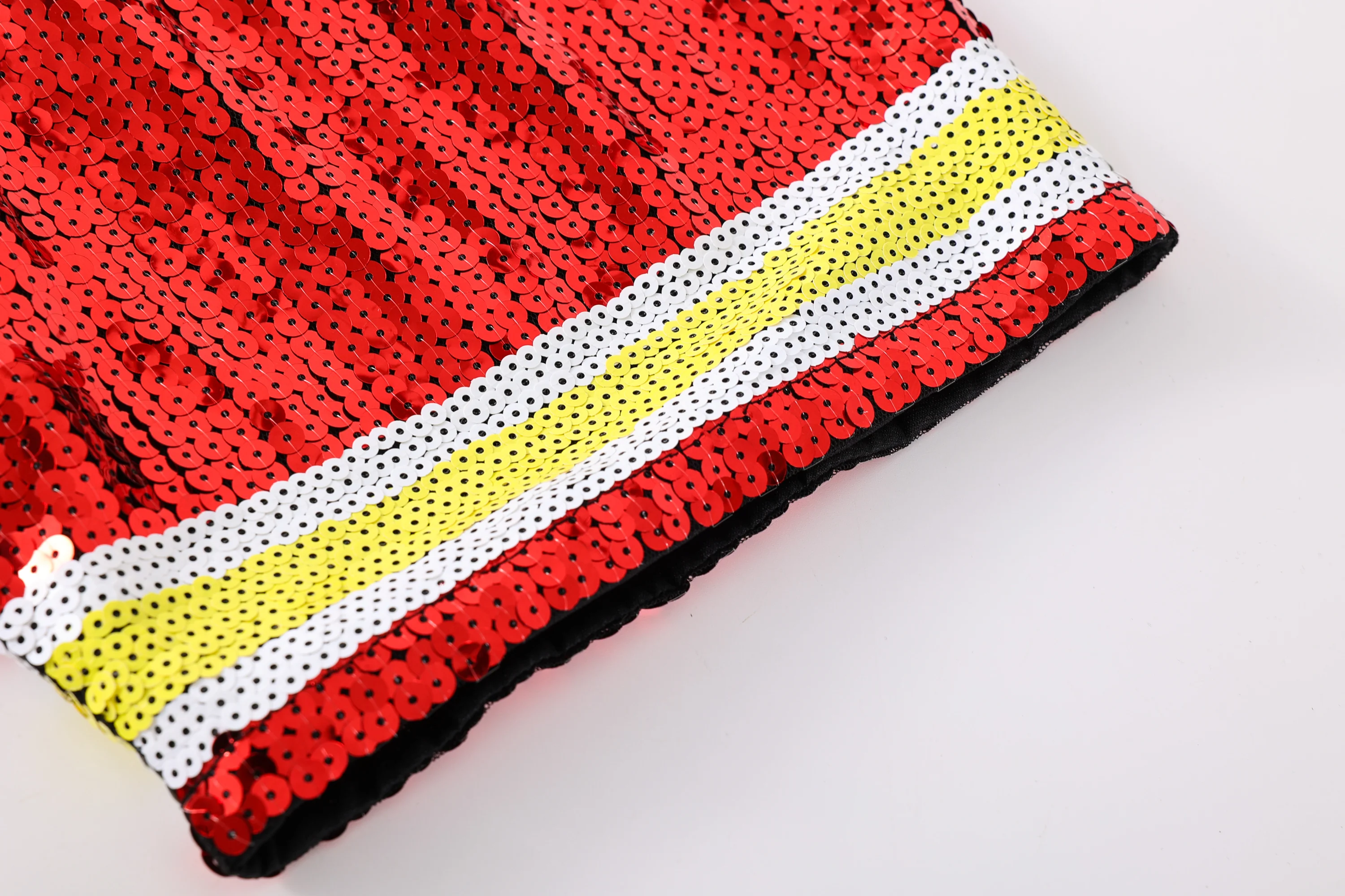 2026 Game Day Red Short Chief Crop Tops Sequin T Shirts For Ladies