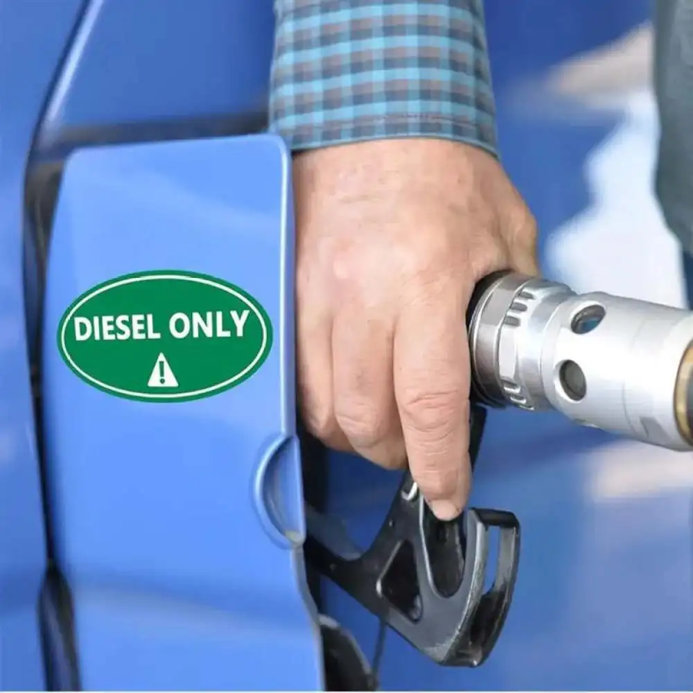 Fuel Tank Identification Label Sticker Diesel Mixture Warning Sign Marker Auto Port Refuel Maintenance Accessory
