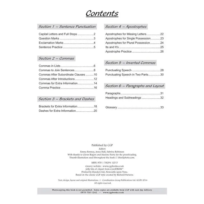 Buku Soal Bertujuan Mengenai Tanda Baca Bahasa Inggris KS2 Tahun 5 Baru Dengan Jawaban CGP Books Coordination Group Publications 9781782941255