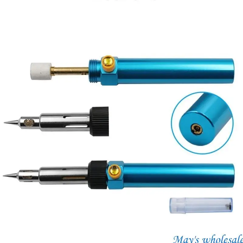 Portable Soldering Torch Gas Soldering Iron for DIY Repairing and Welding Fast Heating 210~450°C 1300°C Adjustable Flame 448A