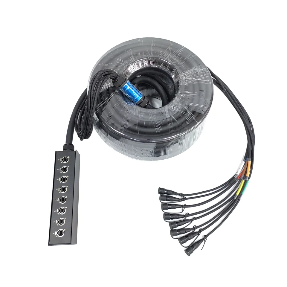 Best Sellers4Ch 8Ch Cat6 Waterproof Multicore Network Cable RJ45 Connector 80M 100M Extender Winding Reel 5m Length Ethercon Con