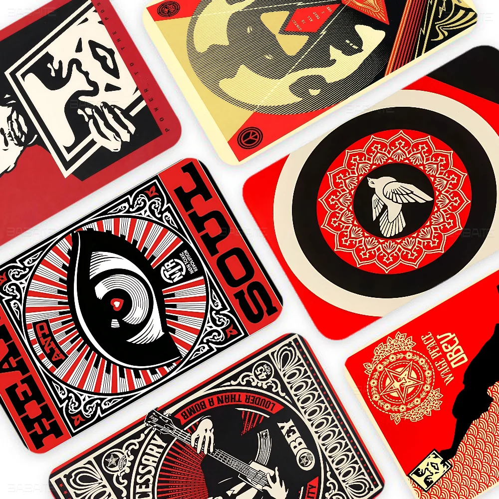 Vintage Abstract Shepard Fairey Street Art Poker Sticker Film Tape Skin For Credit Card Debit Card Waterproof Stickers Chip