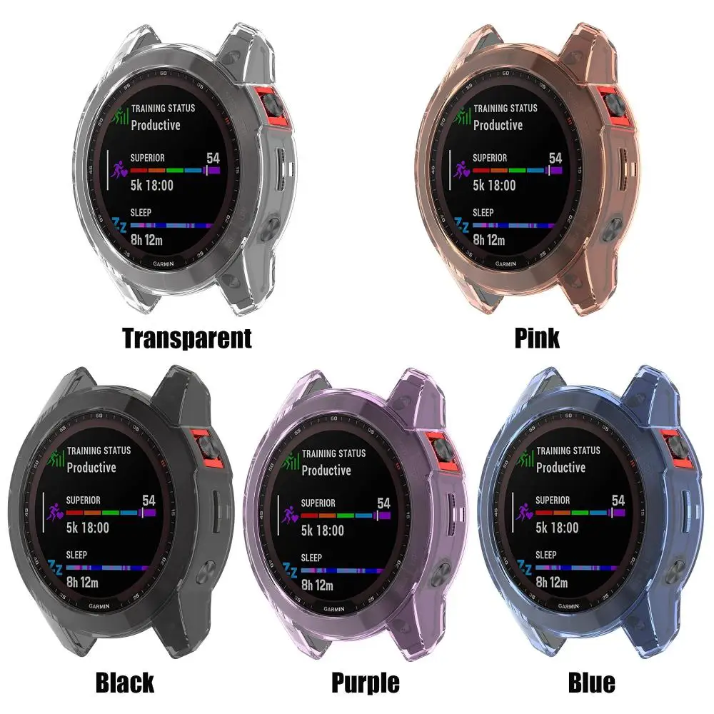 Garmin Fenix ​​7 7S 7X용 투명 쉘 프레임 보호 커버 화면 보호기 TPU 케이스