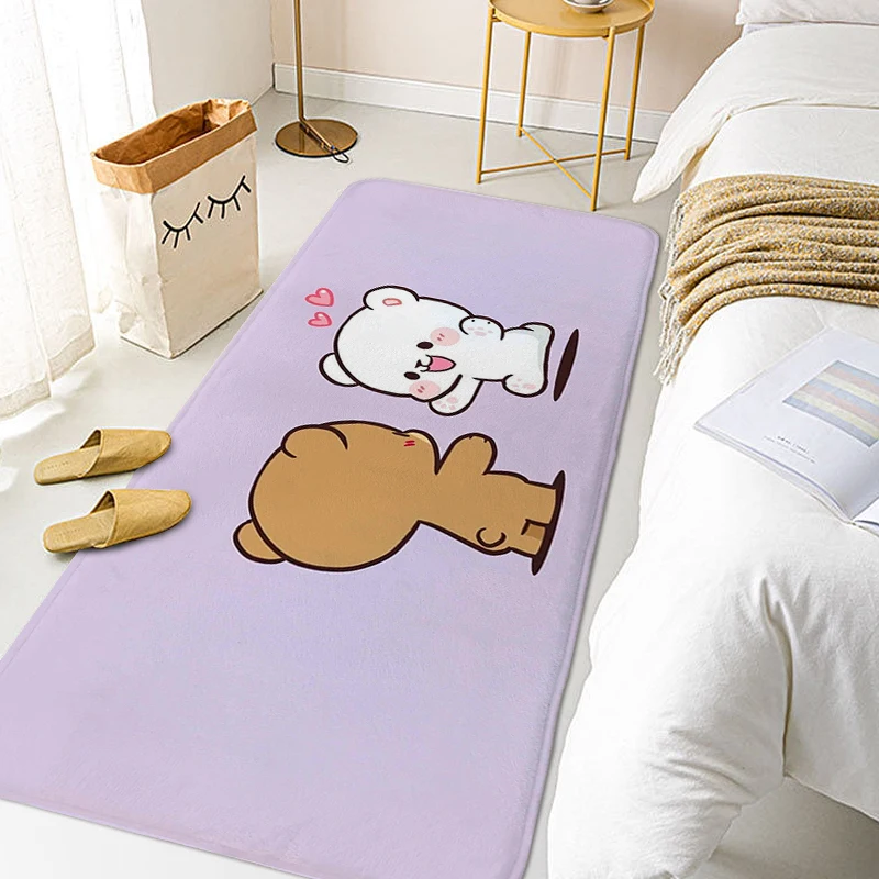 Carpet for Children's Room M-Milkmocha Bear Lovely Kids Bedroom Rug Bathroom Kitchen Mat Anti Slip Funny Doormat Entrance Door