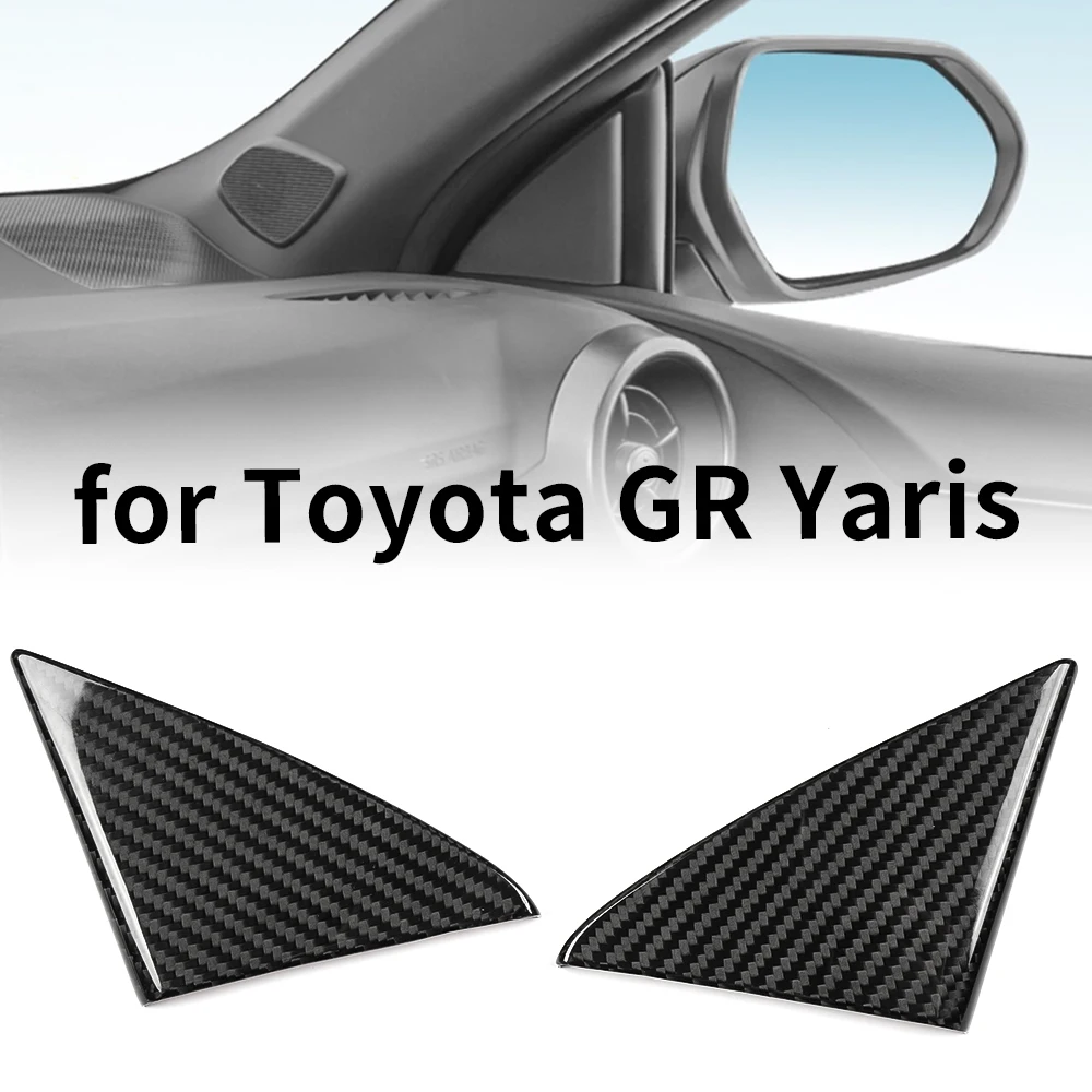

2 шт. накладки из сухого карбона на приборную панель и боковые треугольные накладки на передние стойки (A-стойки) для Toyota GR Yaris 2025 2026