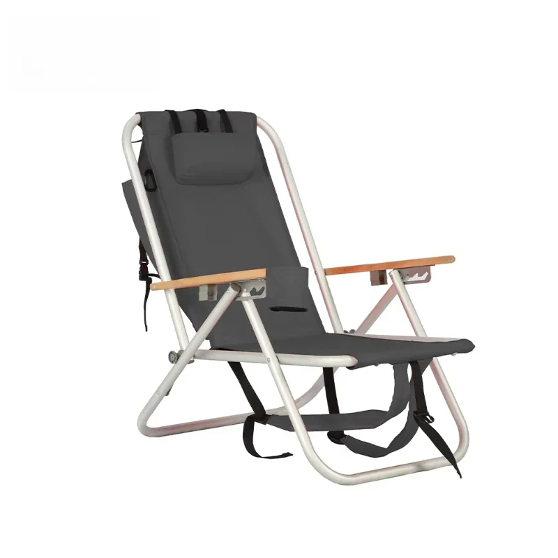 High quality portable camping backrest aluminum alloy outdoor folding backpack beach lounge chair