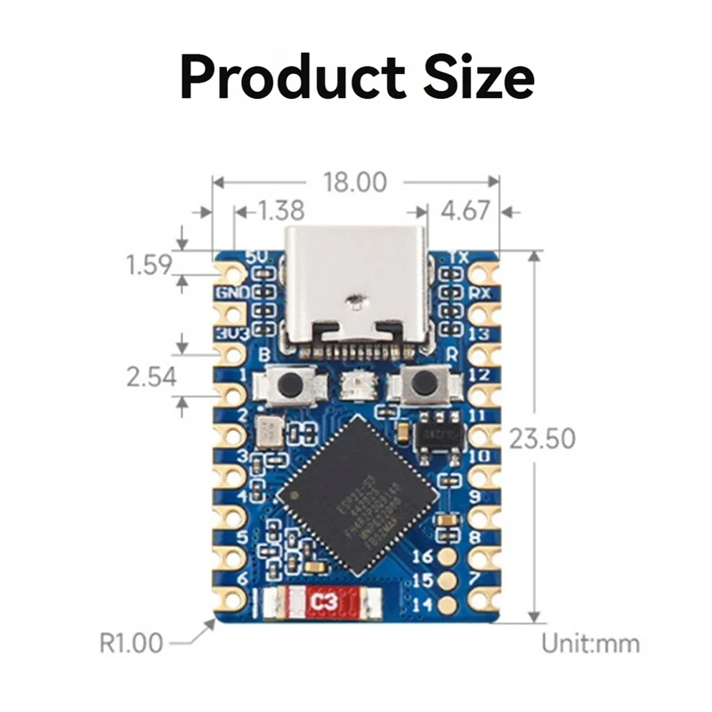 ESP32-S3 Zero Mini ชุดพัฒนา,ไมโครคอนโทรลเลอร์ 240Mhz,BT 5.0 Mini Development Board, เหมาะสําหรับโครงการ Iot