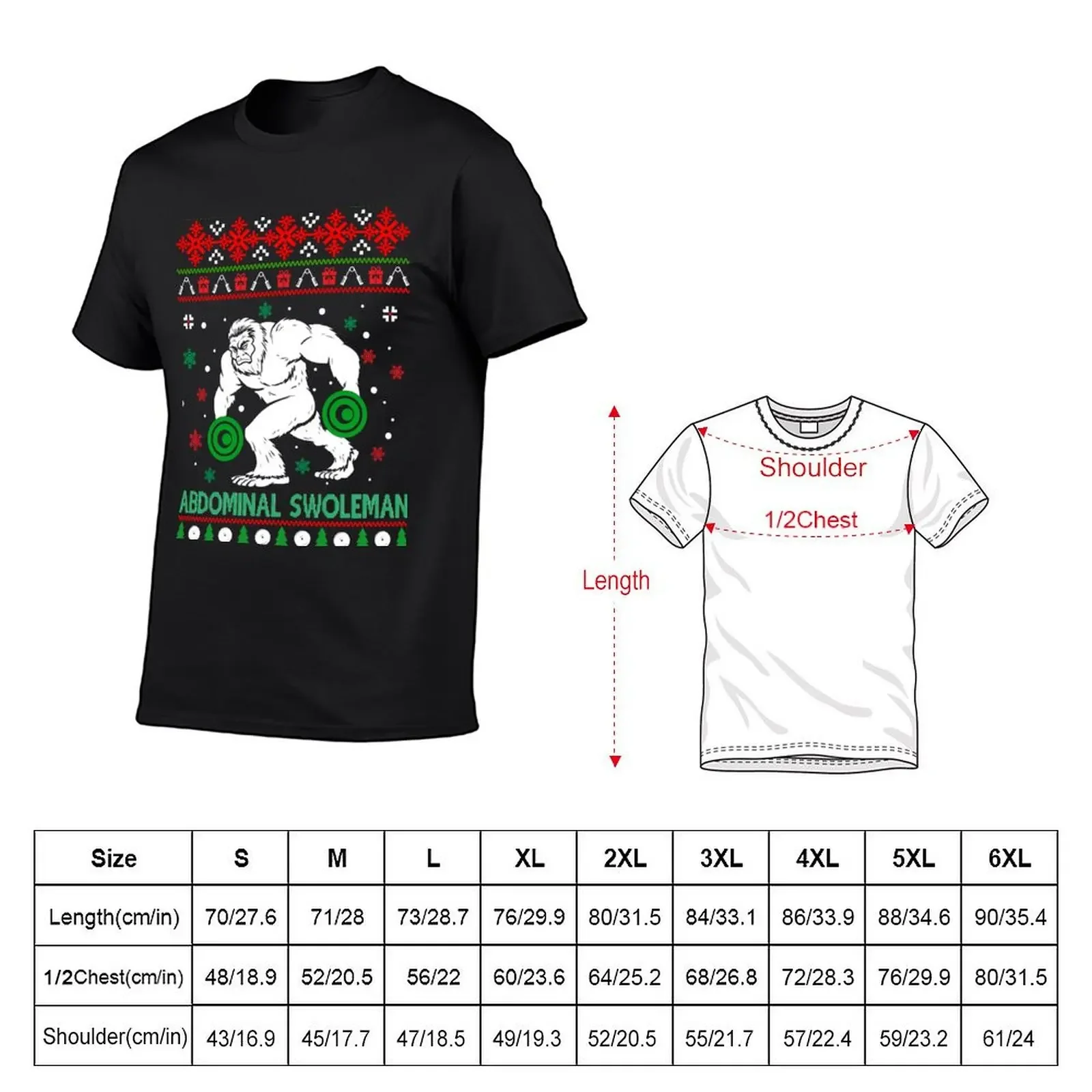 Abdominal Swoleman Christmas Ugly Sweater T-Shirt tees custom shirt custom t shirt animal prinfor boys mens designer clothes