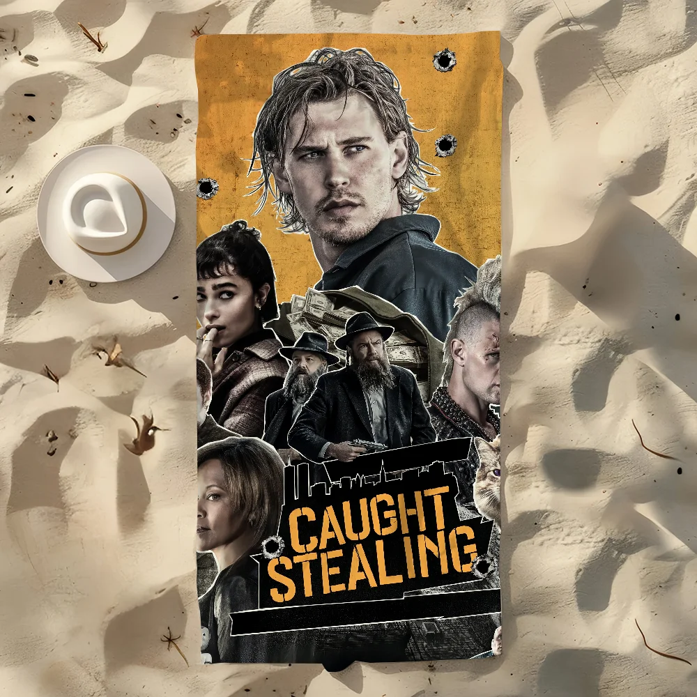 C-C cau-ght-t show S-stea-ling منشفة الشاطئ سريعة الجفاف لينة مناشف حمام السباحة هدية للسفر الصالة الرياضية دش التخييم الرياضة