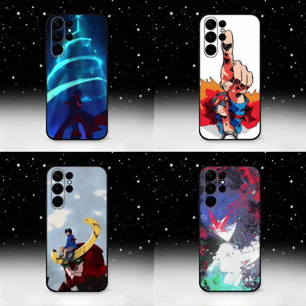 

cartoon G-Gurren L-Lagann Phone Case For Samsung S25,S24 Ultra,S20,S30 plus,S22 plus,S23,S30 Ultra 5G Silicone Black Shell