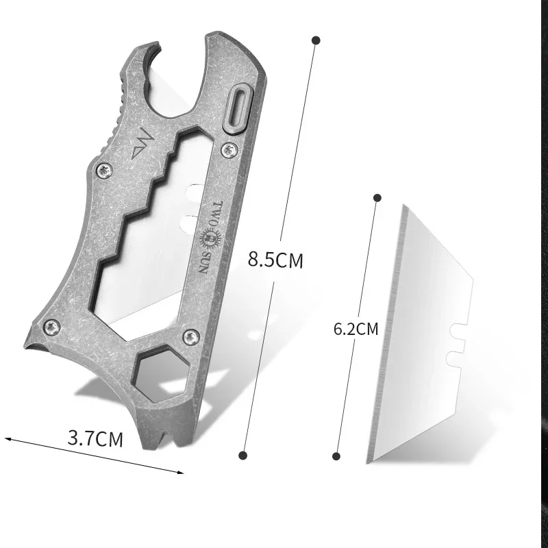 Titanium Alloy EDC Tool Multi functional Portable Outdoor Camping Keychain Tools
