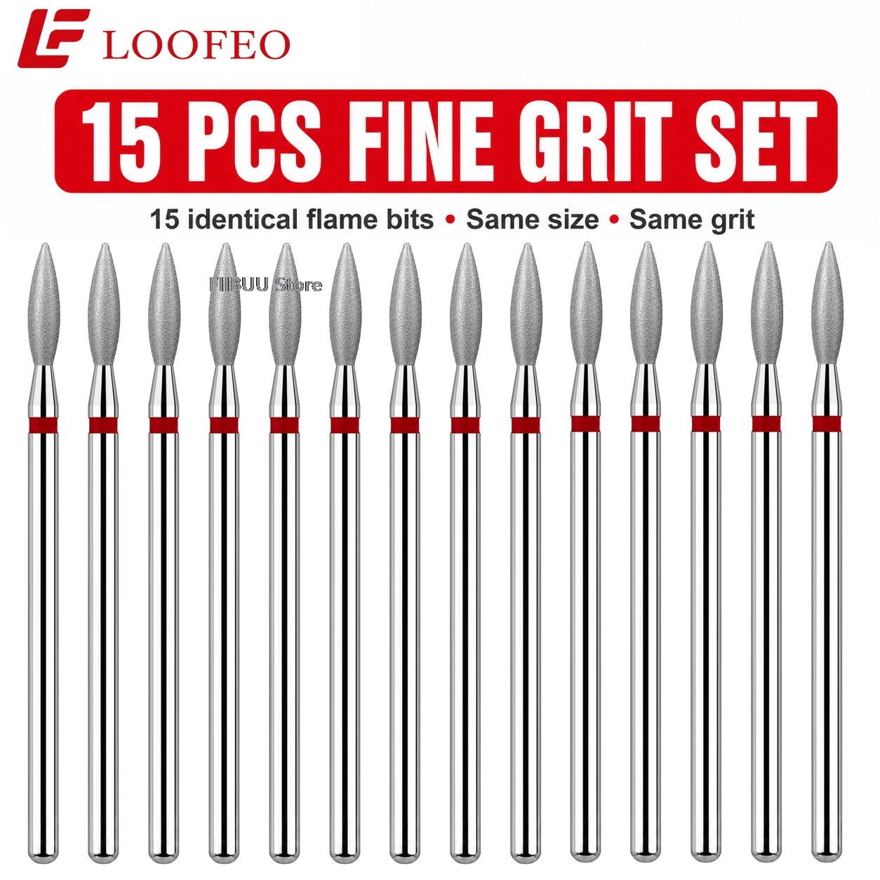 1.5-3MM Nail Drill Bit 15PCS Fine Carbide for E-File Bit Milling Cutter Gel Polish Removal, Acrylic Nails and Cuticle Cleaning
