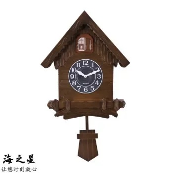 style cuckoo cartoon wall clock children's room bedroom chime cooing clock home living room decoration vintage wall clo