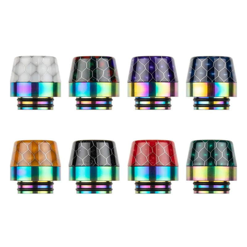 810 Drip Tip Colorful Resin Mouth Smoking Nozzle, Atomizer Drip Tips, Heat Resistance Vaporizer Drip Tips