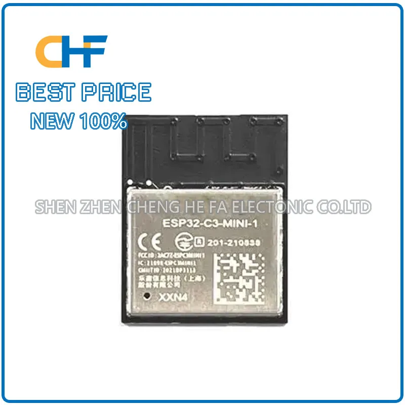 2PCS/5PCS ESP32-C3-MINI-1-N4 SMD 2.4GHz WiFi Bluetooth BLE5.0 Wireless Module, Brand New Original