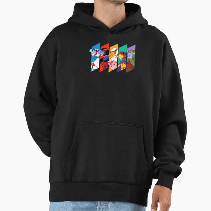 Kagaku Ninja-Tai Gatchaman Science Ninja Team Fleece Pullover Hoodie Vintage 70s Anime Battle of the Planets G-Force Fan Tops