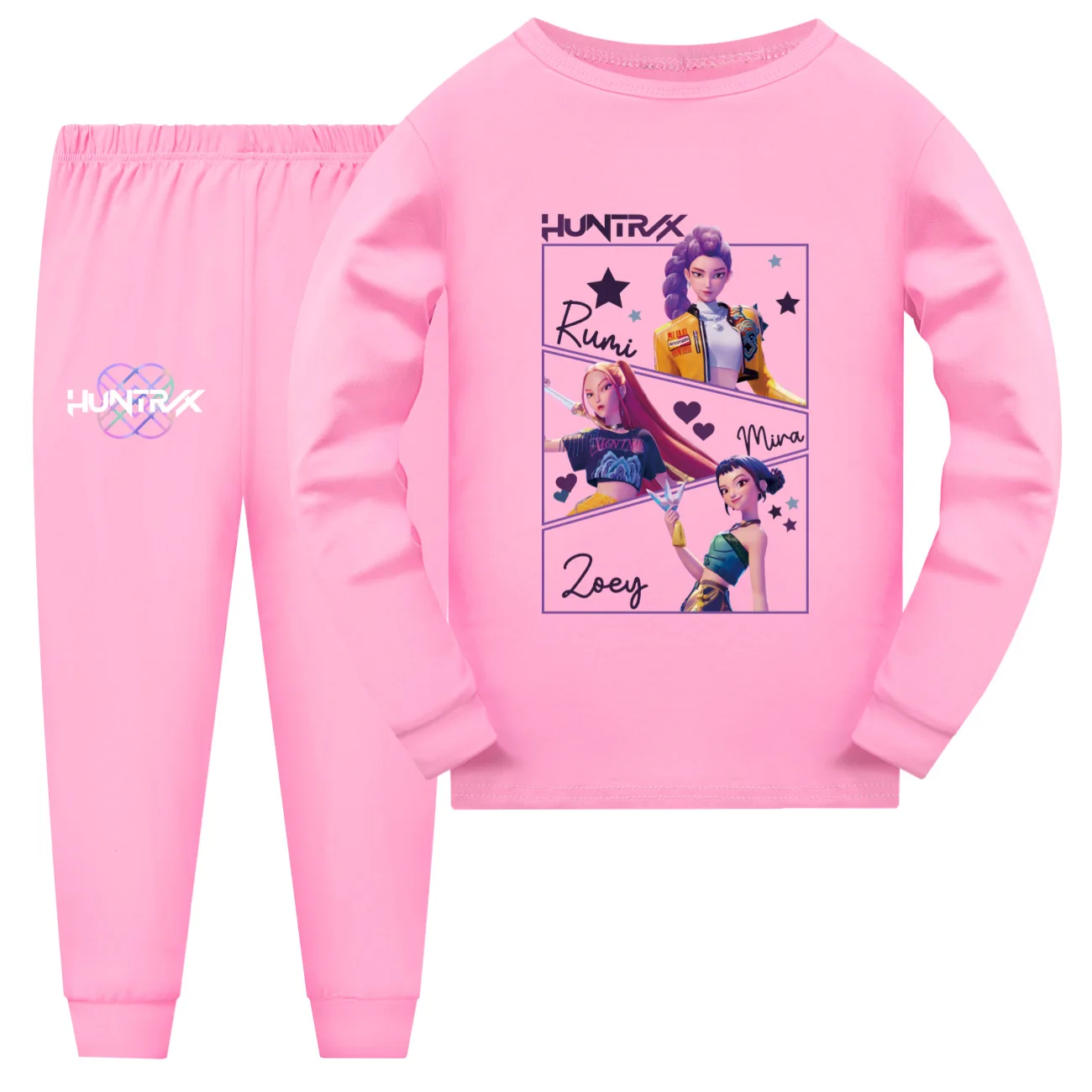 

KPop Demon Hunters Huntrix Pyjamas Suits Boys Girls Long Sleeve Pajamas Sets Children's Sleepwear Teenager Homewear Pijamas 5002