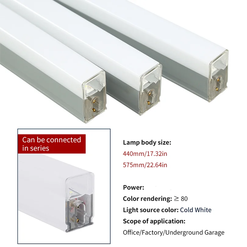 Led 220V Tube Light Room Strip With Cable Tube Lights Fixture For Home Bedroom Kitchen Cabinet Lighting indoor Lamp 110V Tube