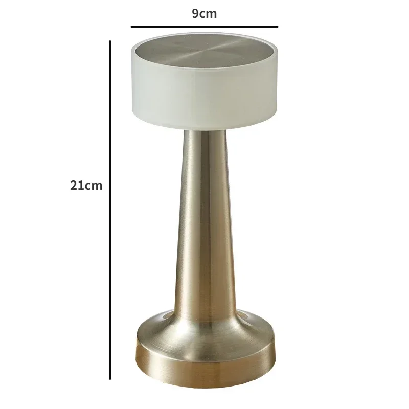 LED Bar Table Lamp Bar/Coffee/Restaurant Desktop Decor Night Light Rechargeable Touch Sensor Wireless Bedroom Reading Lamp