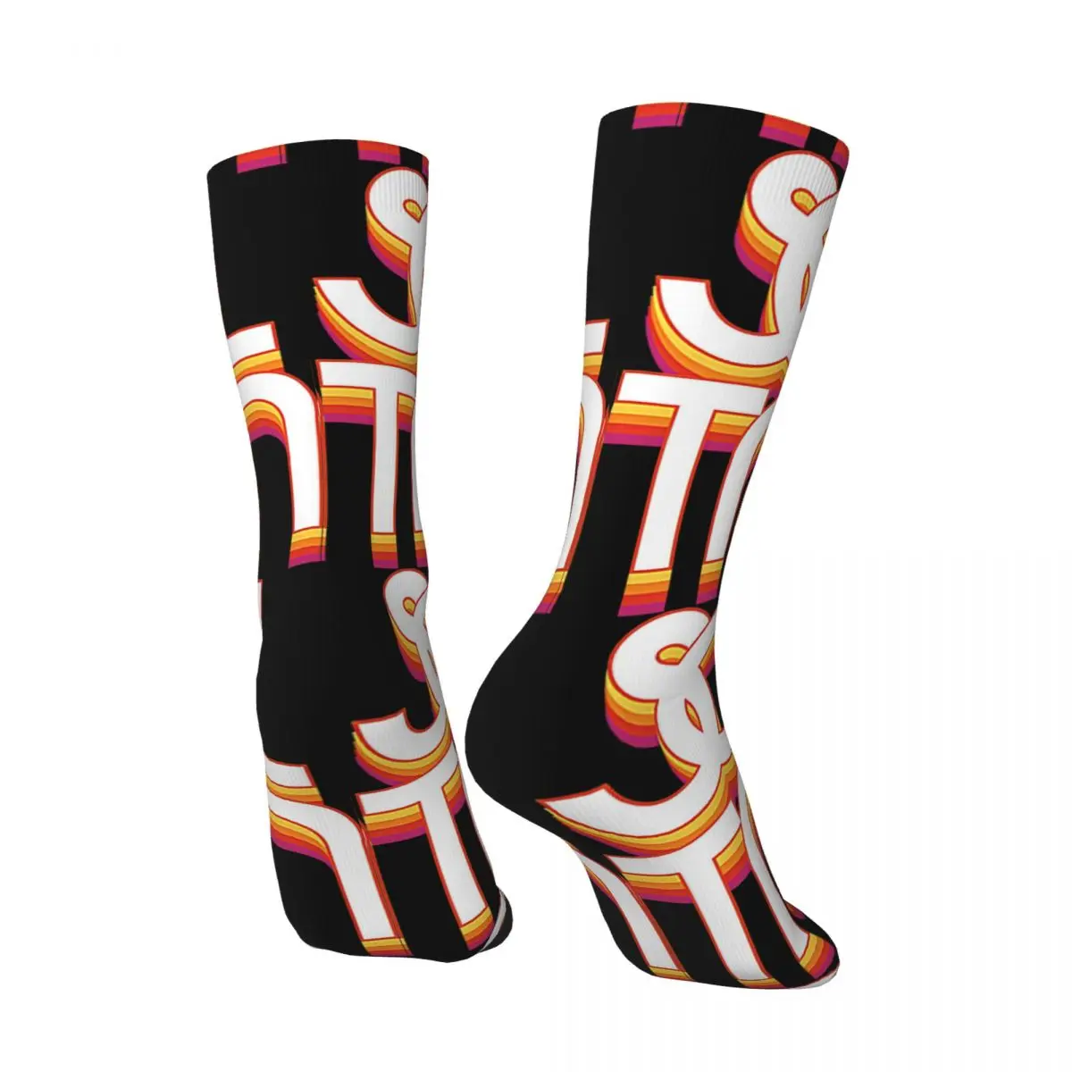 Funny Happy Men's compression Socks Logo Retro Harajuku Soul Train Hip Hop Novelty Seamless Crew Crazy Sock Gift Printed