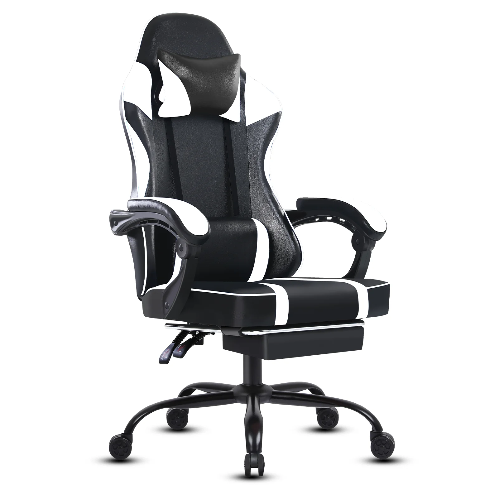 

Ergonomic Gaming Chair with Footrest, High-Back Video Game Chair Computer Chair, Office Chair with Headrest and Lumbar, PU Leath