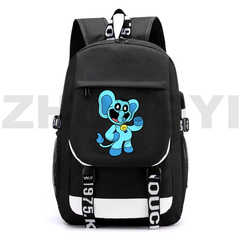 

Fashion Smiling Critters Travel Backpack Cartoon School Bags Students USB Charging Rucksack Top Quality Outdoor Sport Mochilas