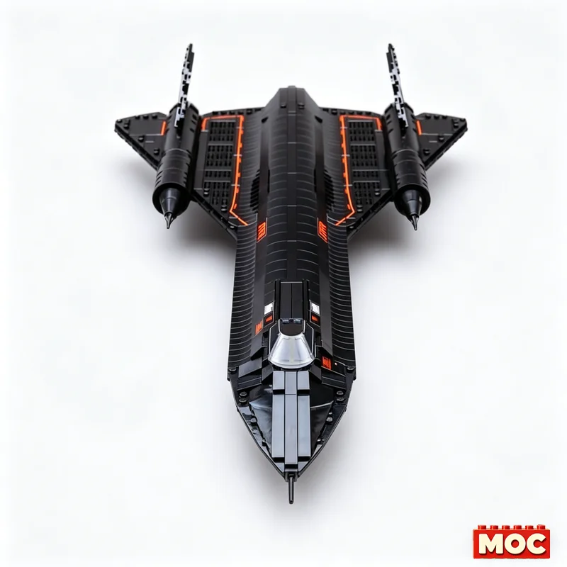 1228Pcs SR 71 Blackbird Military Spy Plane Model Custom Building Blocks Aircraft Education Assembly Toy Collectors Festival Gift