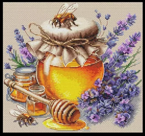 Flowers and honey 16CT 18CT 14CT Unprinted Top Quality Cross Stitch Kits Embroidery Art DIY Handmade Needlework Home Decor